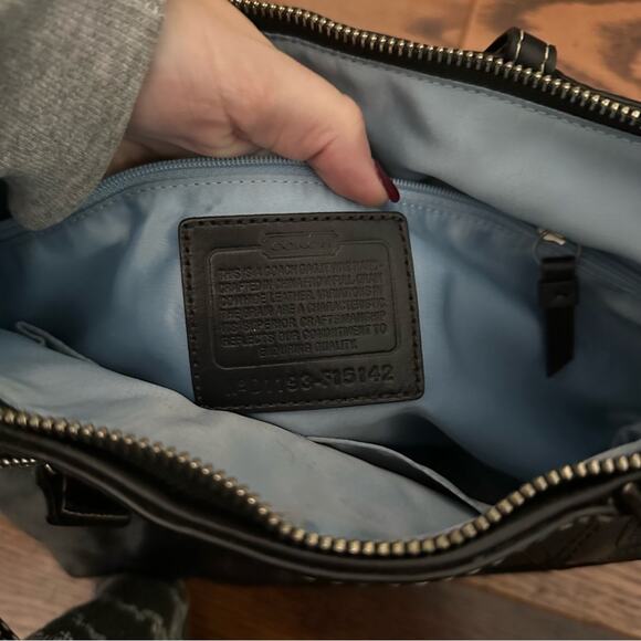 Vintage Coach Leather C Stitch Monagram Bag - Picture 5 of 8